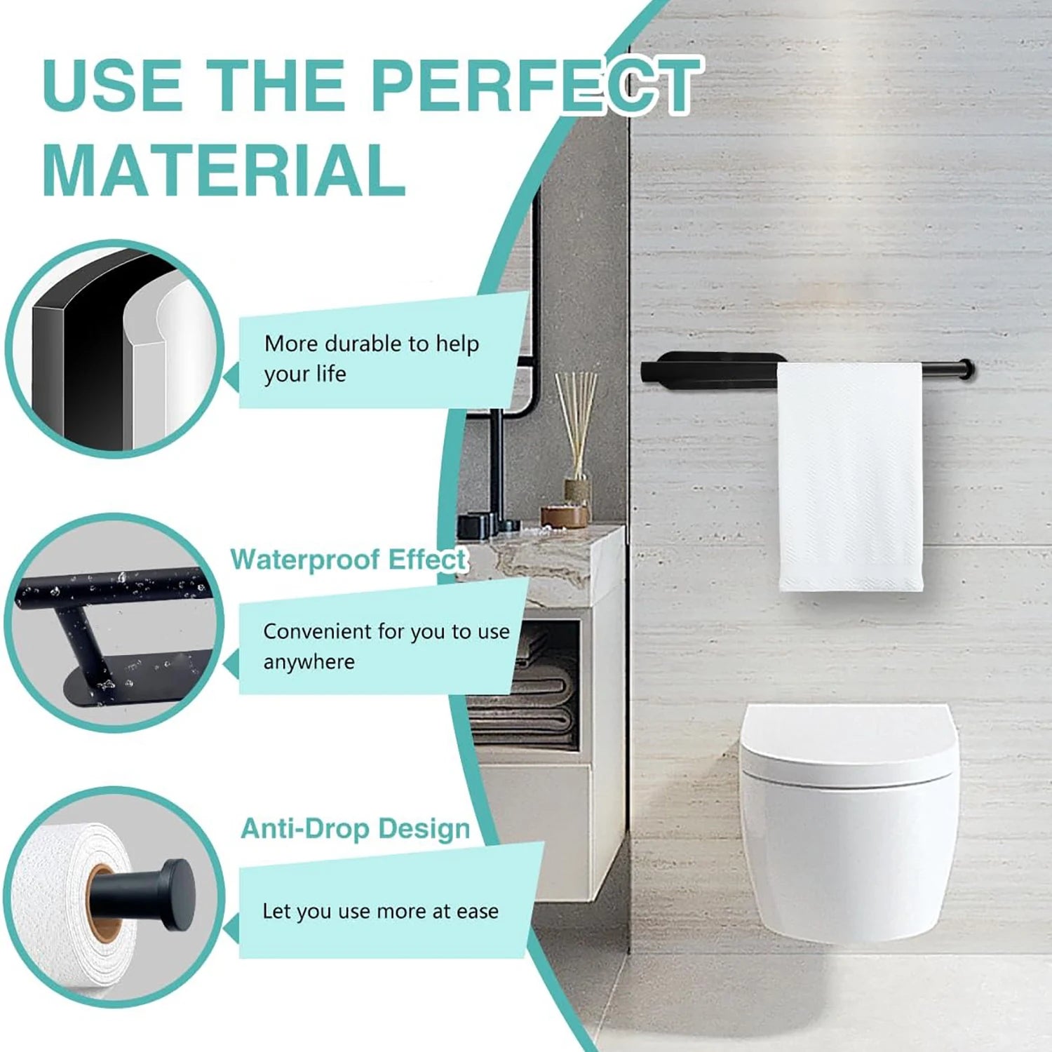 Kitchen Paper Towel Holder Adhesive Tissue Hanger Toilet Roll Paper Dispenser Cabinet Storage Napkin Rack Bathroom Accessories Econic Blanks