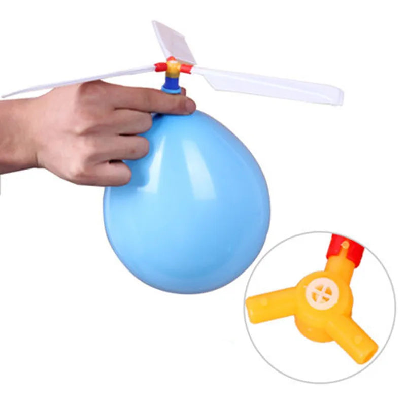 6PCS Air Balloon Helicopter Toy Funny Balloon Ortable Outdoor Helicopter Flying Kids Birthday Party Children's Day Game Quick Pick Grocers