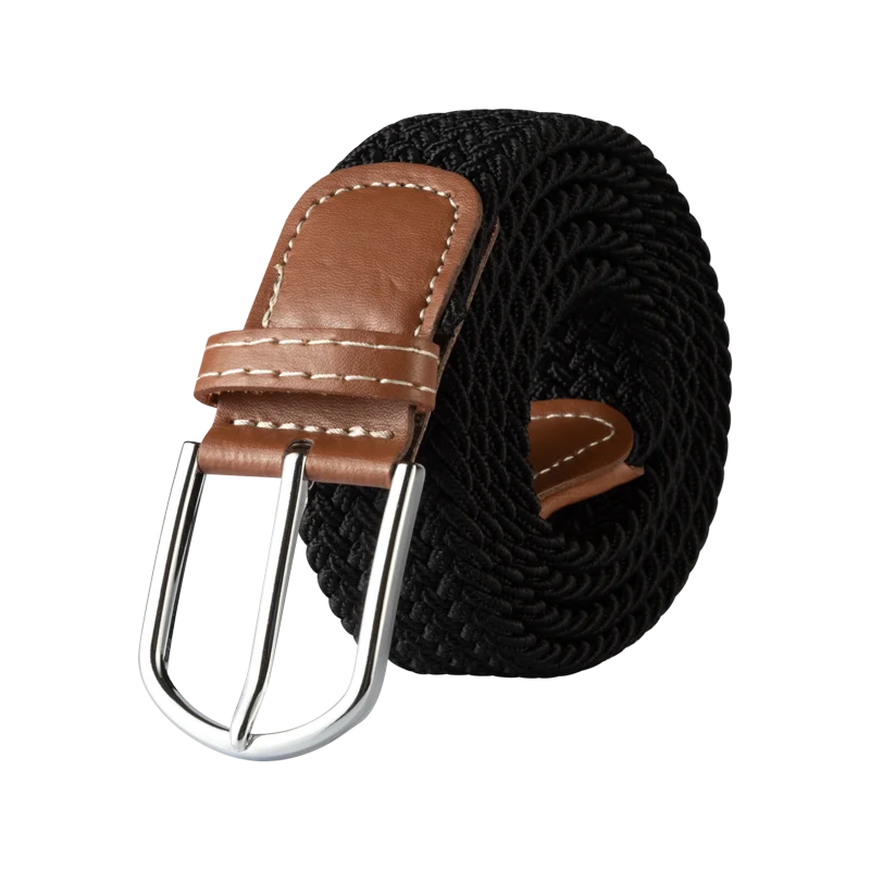 107/120/130CM Fashion Female Elastic Casual Stretch Woven Belt Unisex Canvas Elastic Belts for Women Jeans Pin Buckle Men Belt Quick Pick Grocers