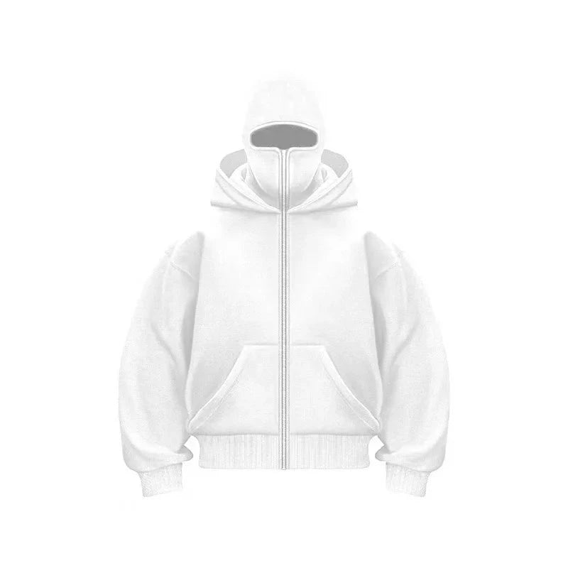 2025 Autumn and Winter New Men's and Women's Casual Sportswear With Hooded Mask Design, Sporty and Fashionable Plus Size Hoodie Econic Blanks