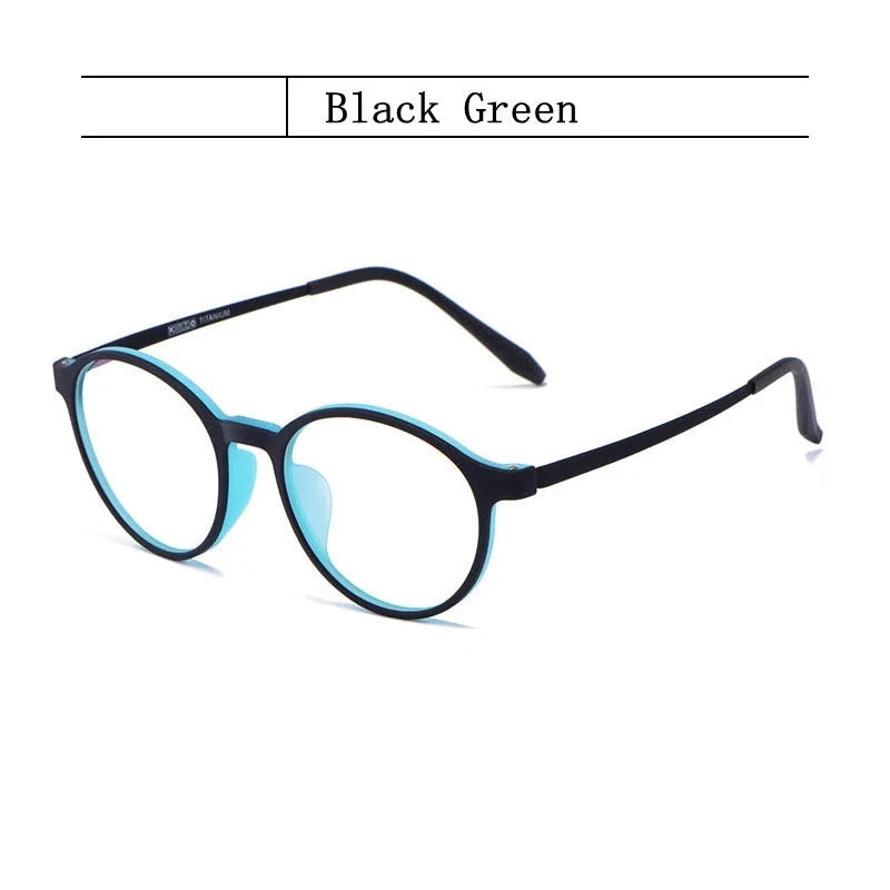 Ultralight Fashion Retro Round Glasses Frames Women TR90 Titanium Optical Prescription Men's Eyeglasses Frame H3050 Econic Blanks