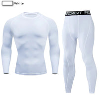 2pcs Men's Compression Sportswear Suit Elastic Training Yoga Sets Workout Jogging Fitness Clothing Tracksuit Pants Sporting Quick Pick Grocers