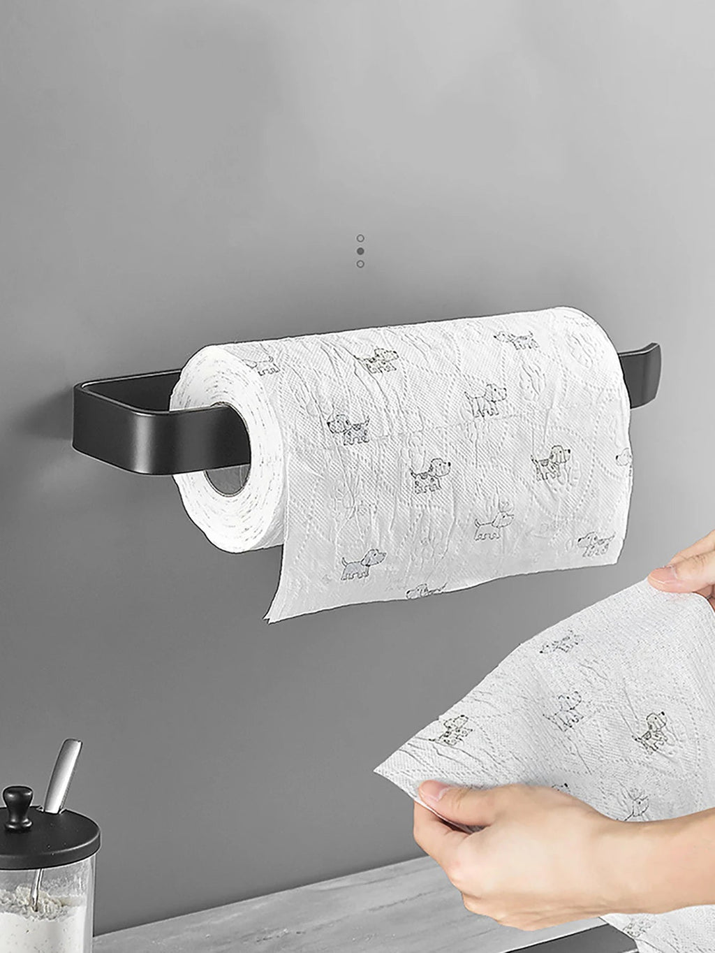 Kitchen Paper Towel Holder Adhesive Tissue Hanger Toilet Roll Paper Dispenser Cabinet Storage Napkin Rack Bathroom Accessories Econic Blanks