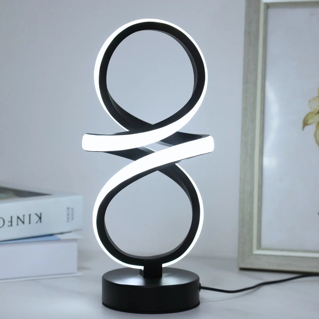 Creative spiral LED table lamp, adjustable in 3 colors, USB power supply, suitable for home bedrooms, offices, and study rooms Quick Pick Grocers