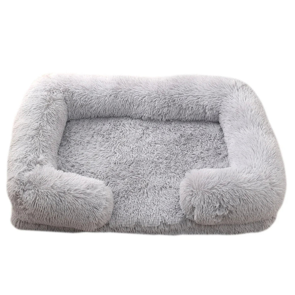 Square Dog Bed Plush Pet Bed Winter Thickened Pad House for Dogs Bed Cat Sofa for Flyffy Dogs Sleeping Bed Sofa Removable Mat Quick Pick Grocers