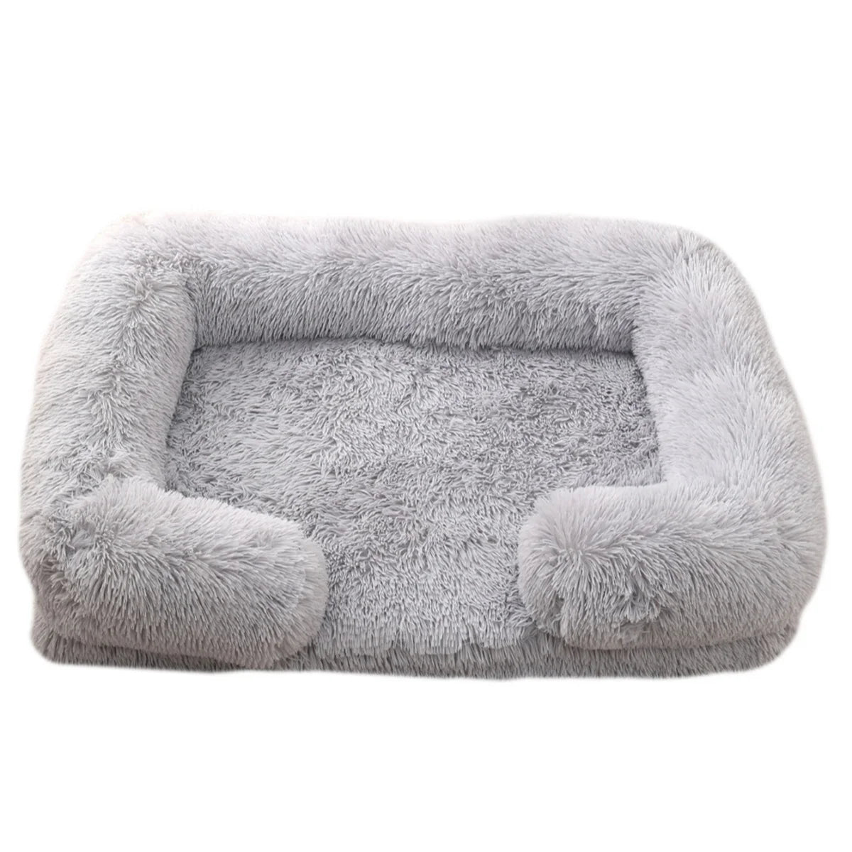Square Dog Bed Plush Pet Bed Winter Thickened Pad House for Dogs Bed Cat Sofa for Flyffy Dogs Sleeping Bed Sofa Removable Mat Quick Pick Grocers