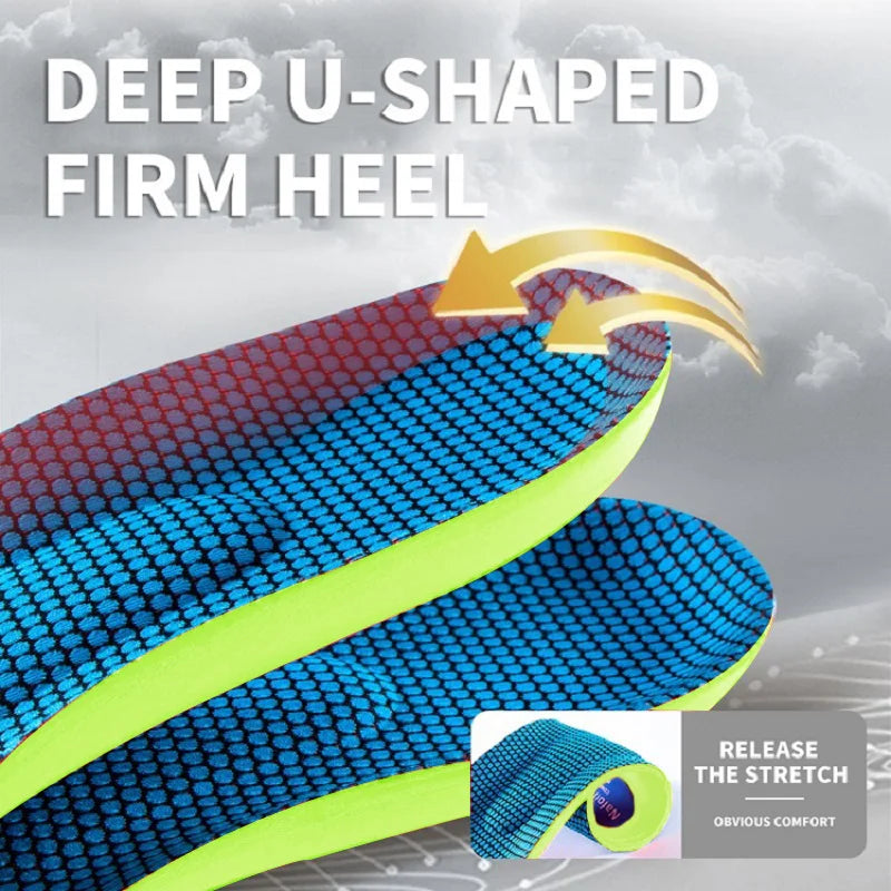 Orthopedic Insoles for Feet Sport Shock-absorbing Insole for Shoes Arch Support Plantar Fasciitis Templates Pads Men Women Sole Quick Pick Grocers