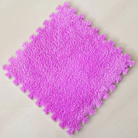 30*30CM Soft Plush Children Kids Rug Play Mat Puzzle Carpet Warm Playmat Interlocking Exercise Tiles Floor Carpet Decoration Mat Quick Pick Grocers