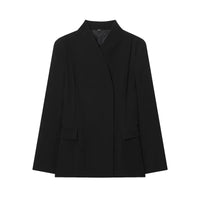 ETJ 2025 women's new fashion design three-dimensional cut high collar slim suit jacket & matching casual trousers Quick Pick Grocers