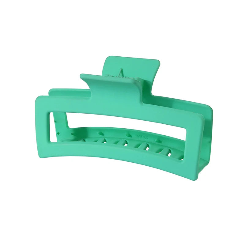 Fashion 13CM Oversized Solid Color Square Frosted Hair Shark Clip Headdress Hair Accessories Suitable For Women Girls Thick Hair Quick Pick Grocers