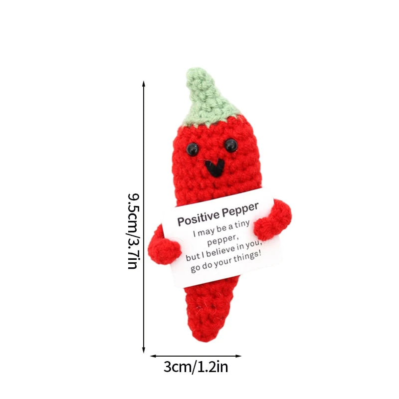 Crochet Positive Energy Doll Pocket Hug Mother's Day Gifts 2026 Handmade Knitted Ornament Handmade Crochet Doll Graduation Gifts Quick Pick Grocers