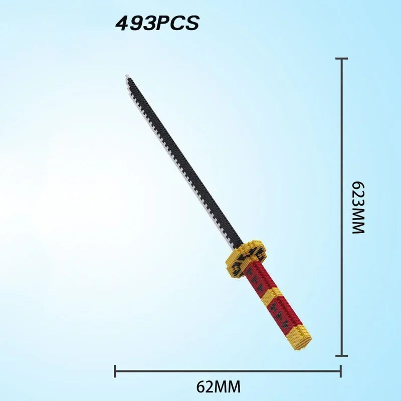 Samurai Sword Building Blocks Ninja Blade Katana Japanese Anime Butterfly Nichirin Knife Bricks Children Toys for Adult Quick Pick Grocers