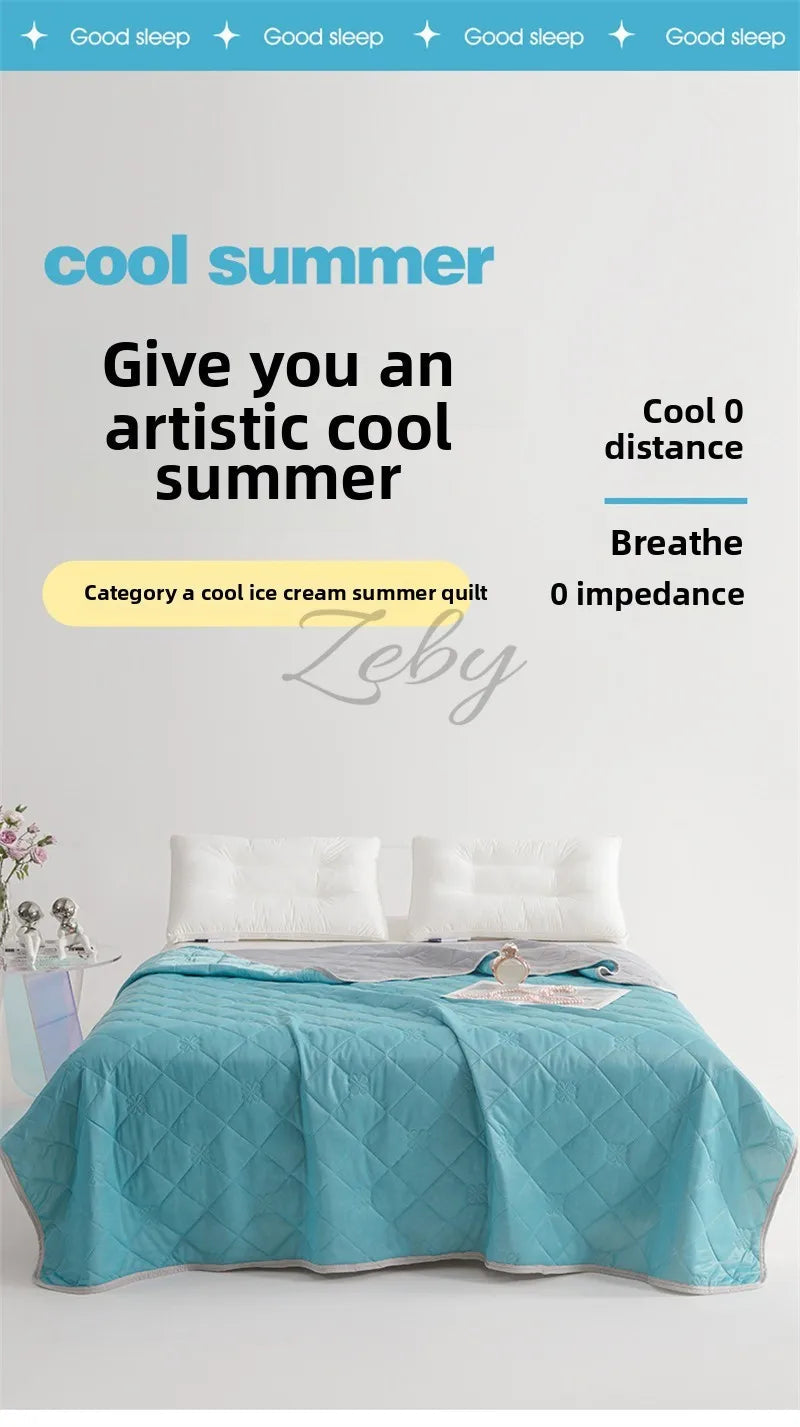 Grade A Cooling Summer Blanket for Bed Soft Breathable King Summer Quilt Queen Air Condition Comforter Lightweight Cool Duvet Quick Pick Grocers