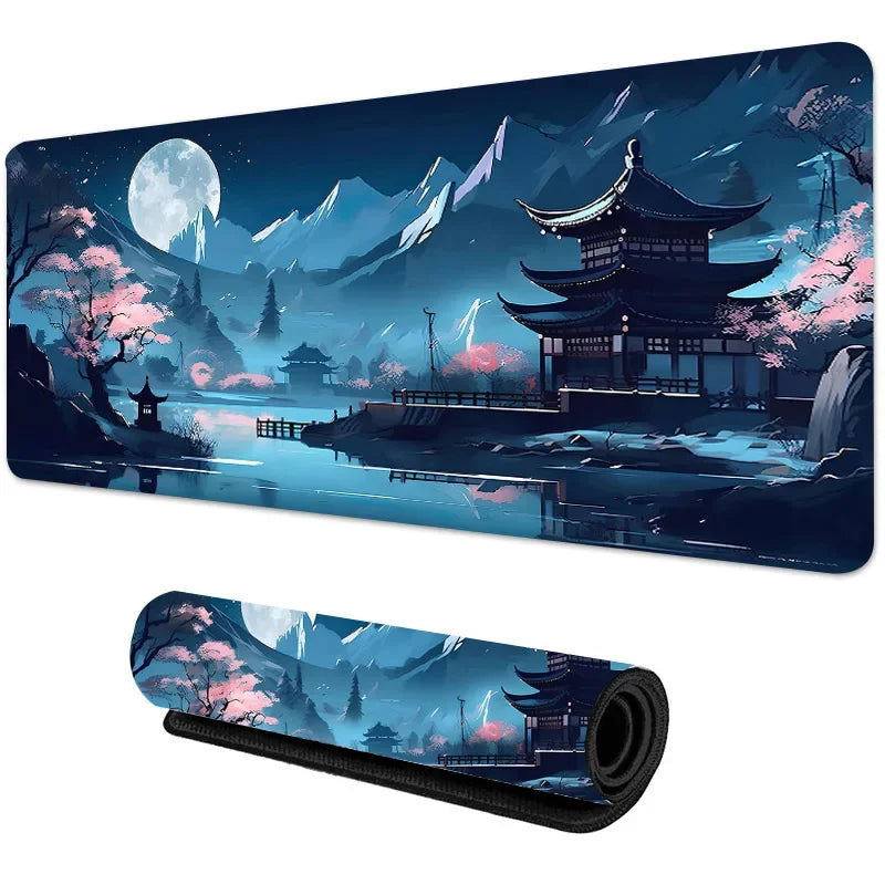 Sakura Scenery Mouse Pad Large Anti-Slip Rubber Gaming MousePad Durable Thick Seam Edge Suitable for Office and Gaming Desk Mats Quick Pick Grocers