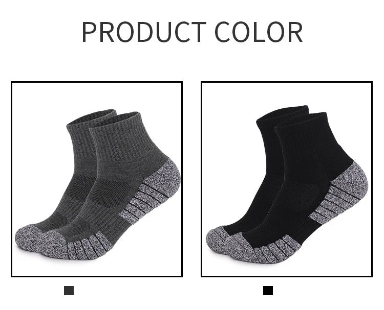 6 pairs Outdoor sports socks Thickened towel bottomed hiking socks Sweat-absorbing short tube sports running socks Men Socks Quick Pick Grocers