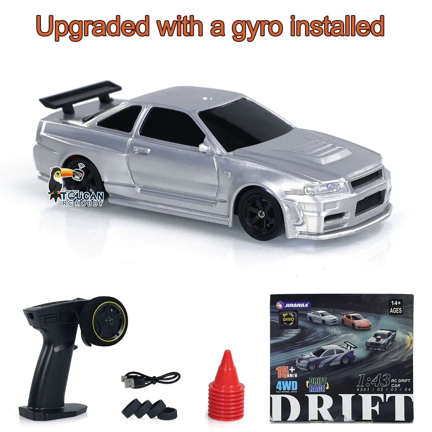 New RC Drift Car Upgraded Gyro 1/43 Racing RTR 4WD Four-wheel Drive High Speed Radio Control Model 2.4g Drift Race Car Mini Gift Econic Blanks