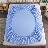 Cotton Fitted Sheet with Elastic Bands Non Slip Adjustable Mattress Covers for Single Double King Queen Bed,140/160/200cm Quick Pick Grocers