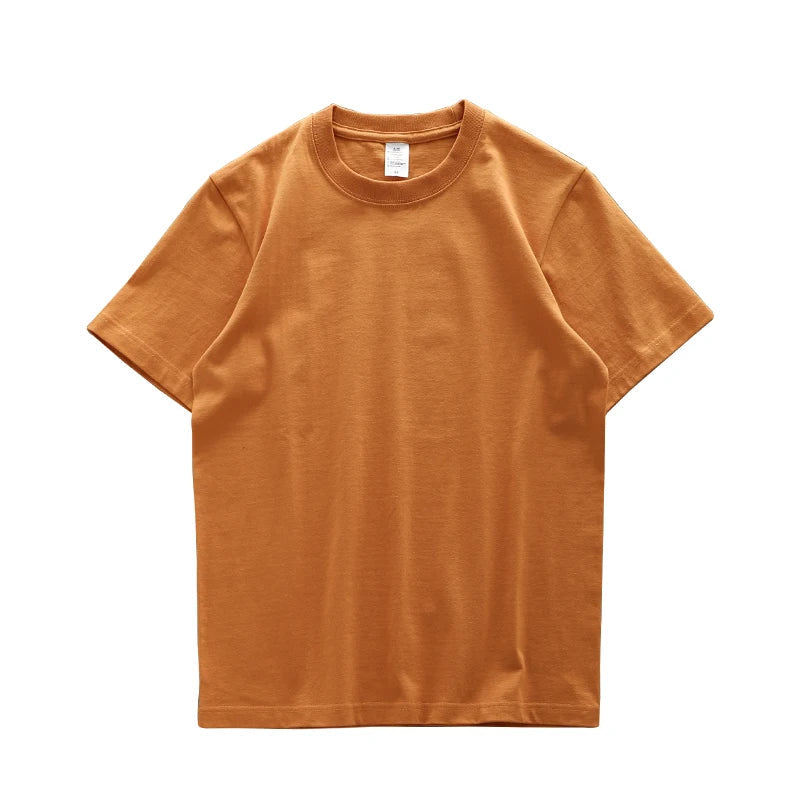 Dukeen 280gsm Oversized Heavy T-Shirt for Men Summer Short Sleeve Tee Cotton Solid Color Top Casual T Shirts One Piece Quick Pick Grocers