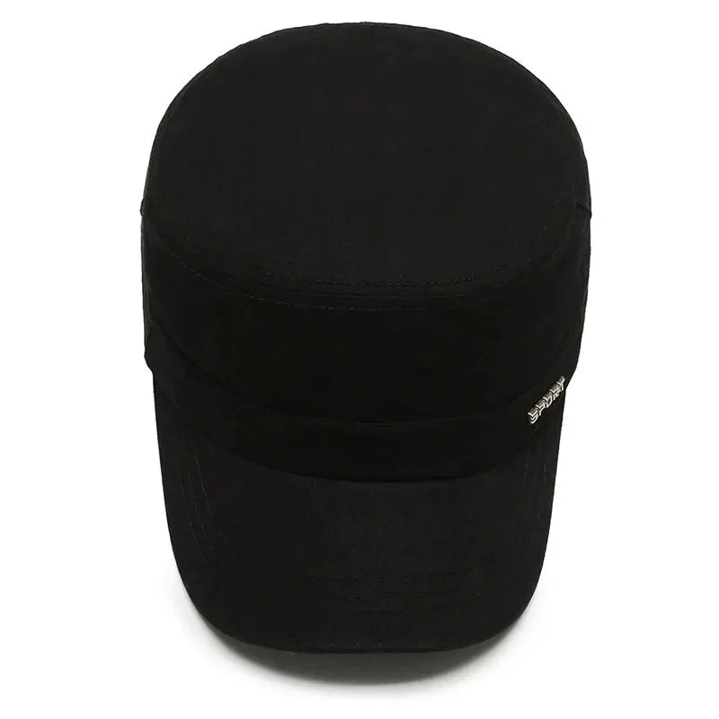 Hat Men's Flat Military Hat Is Simple And Versatile, Middle-Aged Hat Spring And Autumn Duck Tongue Casual Fashion New Style Quick Pick Grocers