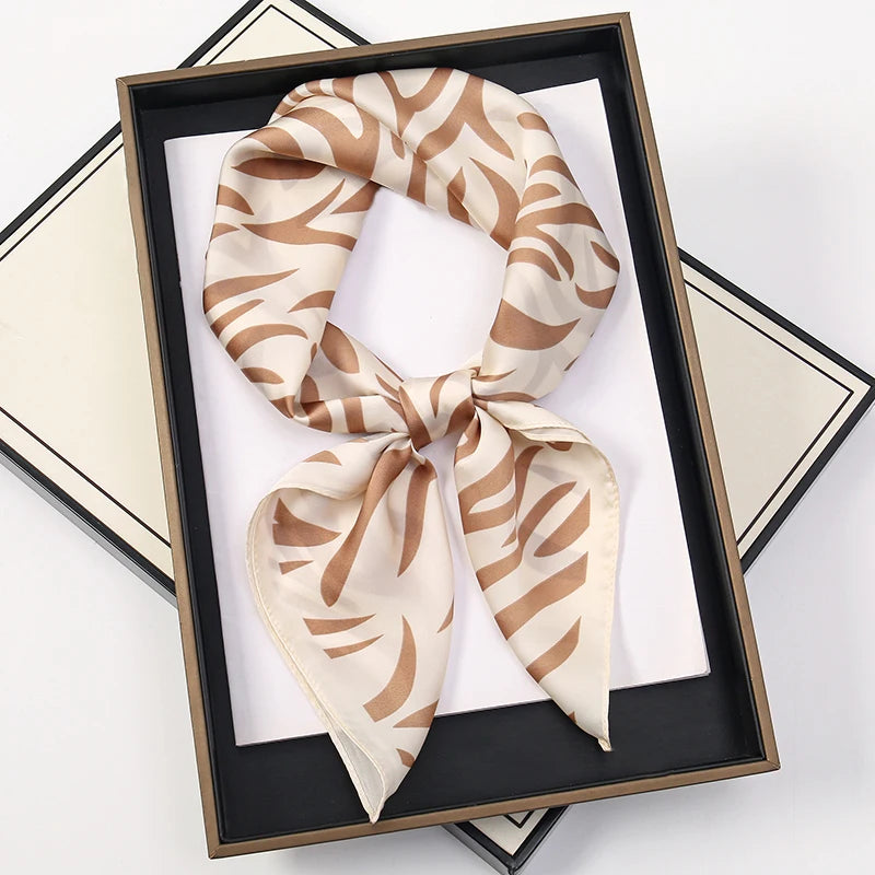 60Colors Luxury Scarf Women 70*70Cm Silk Feel Square Hair Wrapping Foulard Satin Shawl Big Size Head Bandana Hijab Handkerchief Quick Pick Grocers
