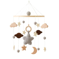 Baby Rattle Toy Bed Bell Bracket Wooden Mobile 0-12 Months Newborn Crochet Bed Bell Hanging Toys Holder Bracket Infant Crib Gift Purest Peak