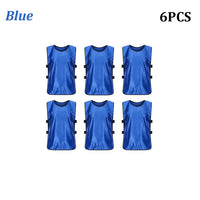6PCS Soccer Pinnies Quick Drying Football Team Jerseys Sports Soccer Team Training Practice Youth Adult Basketball Sports Vest Quick Pick Grocers