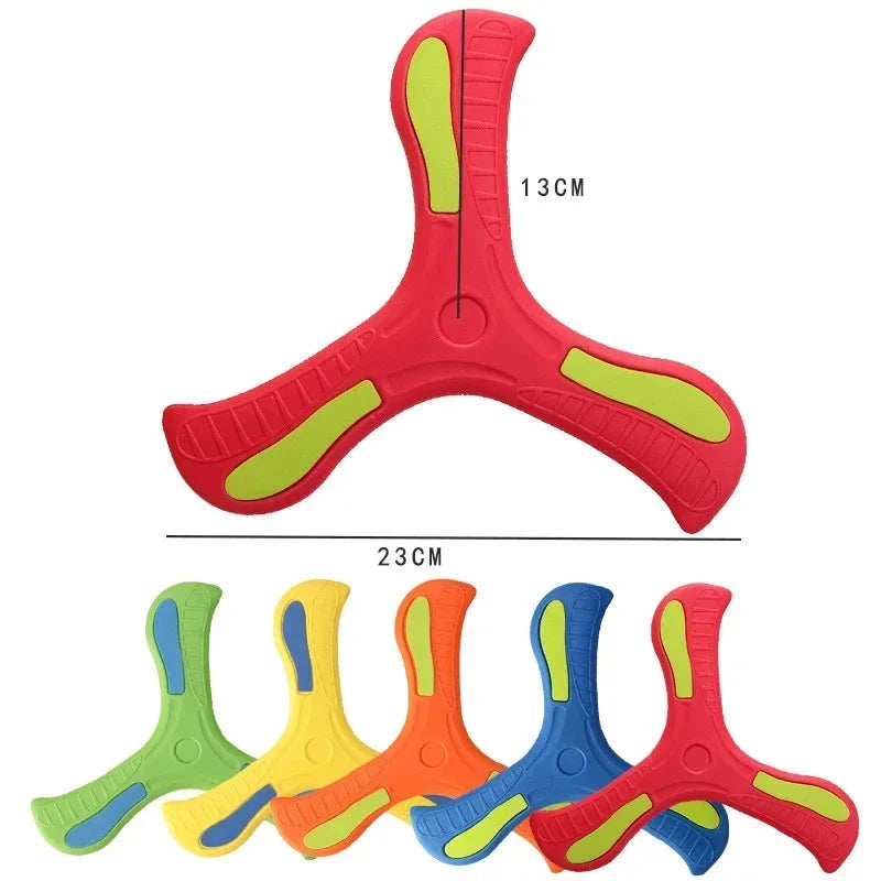 Children Outdoor Sport Flying Disc Soft EVA Touching Boomerang Return Dart Hand Throw Spinner Parent-Child Interactive Game Toys Econic Blanks
