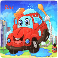 New 20 Piece Wooden 3d Puzzle Cartoon Animal Vehicle Jigsaw Puzzle Montessori Educational Toys For Kids 3-6 Years Old Quick Pick Grocers