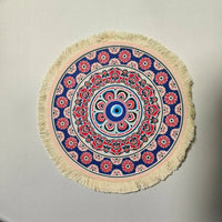 Woven flower Persian carpet small coaster wholesale merchants cheap mouse pad desk mat retro style rubber non-slip computer mats Quick Pick Grocers