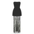 Tornova Strapless Lace Dress Sets Female Elegant Sexy Strap Vest High Waist Splice Long Skirt Ladies Slim Banquet 2 Pieces Set Quick Pick Grocers