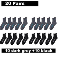 10/20Pairs High Quality Men's Socks Casual Breathable Cotton Man Run Sports Socks Spring Autumn Male Sox Gifts Plus Size 38-45 Quick Pick Grocers