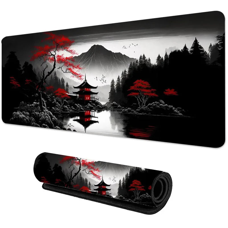 Sakura Scenery Mouse Pad Large Anti-Slip Rubber Gaming MousePad Durable Thick Seam Edge Suitable for Office and Gaming Desk Mats Quick Pick Grocers
