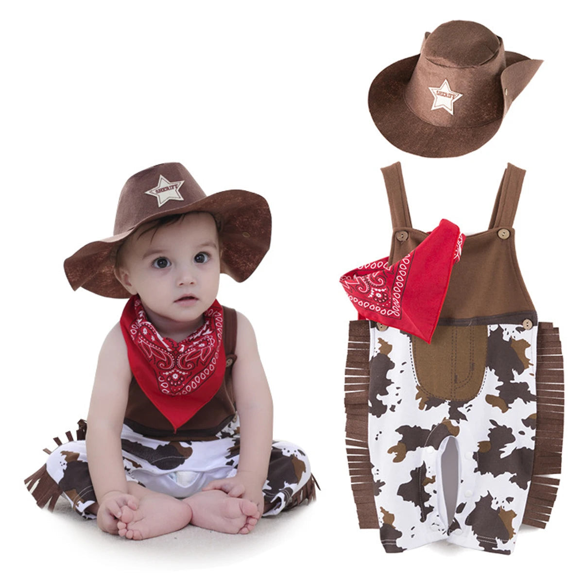 Halloween Cowboy Costumes Baby Boys Clothes Toddler Infant Purim Carnival Birthday Party Cosplay Fancy Dress Quick Pick Grocers