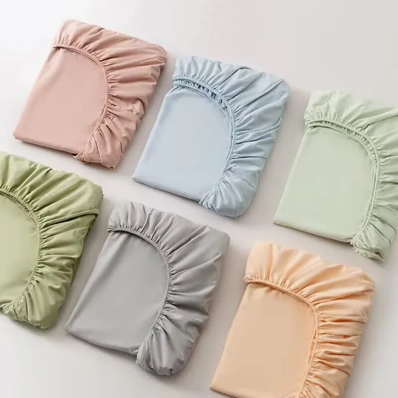 Soft Cotton Fitted Bed Sheet with Elastic Mattress Cover Quick Pick Grocers