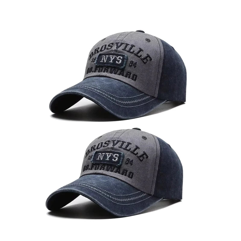 Four Seasons Men's Baseball Cap Casual Wash Embroidered Cap Curved Brim Bowler Sun Hat Official Website Quick Pick Grocers