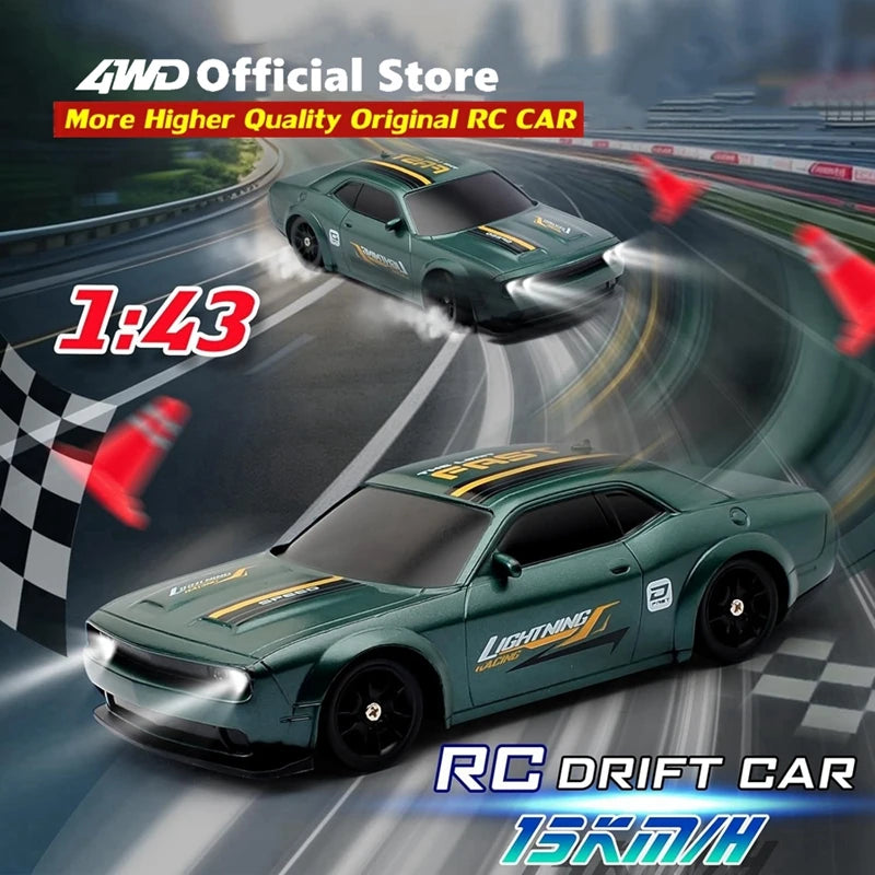 1/64 2.4G High speed Drift Rc Car 4WD Remote Control Car Four Wheel Drive Radio Controlled Mini RTR Racing Model Boy Toy Gift Econic Blanks