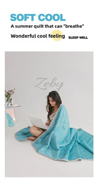 Grade A Cooling Summer Blanket for Bed Soft Breathable King Summer Quilt Queen Air Condition Comforter Lightweight Cool Duvet Quick Pick Grocers