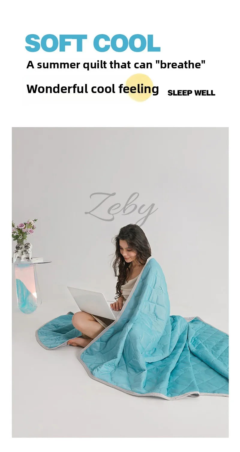 Grade A Cooling Summer Blanket for Bed Soft Breathable King Summer Quilt Queen Air Condition Comforter Lightweight Cool Duvet Quick Pick Grocers