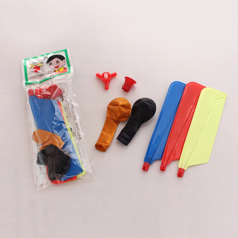 6PCS Air Balloon Helicopter Toy Funny Balloon Ortable Outdoor Helicopter Flying Kids Birthday Party Children's Day Game Quick Pick Grocers