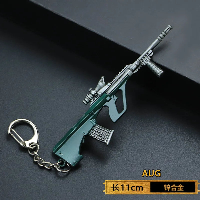 1pc Toy Gun Keychain, Alloy Toy Gun Model Pendant Car Key Chain Car Key Ring Gift For Men Boys Quick Pick Grocers