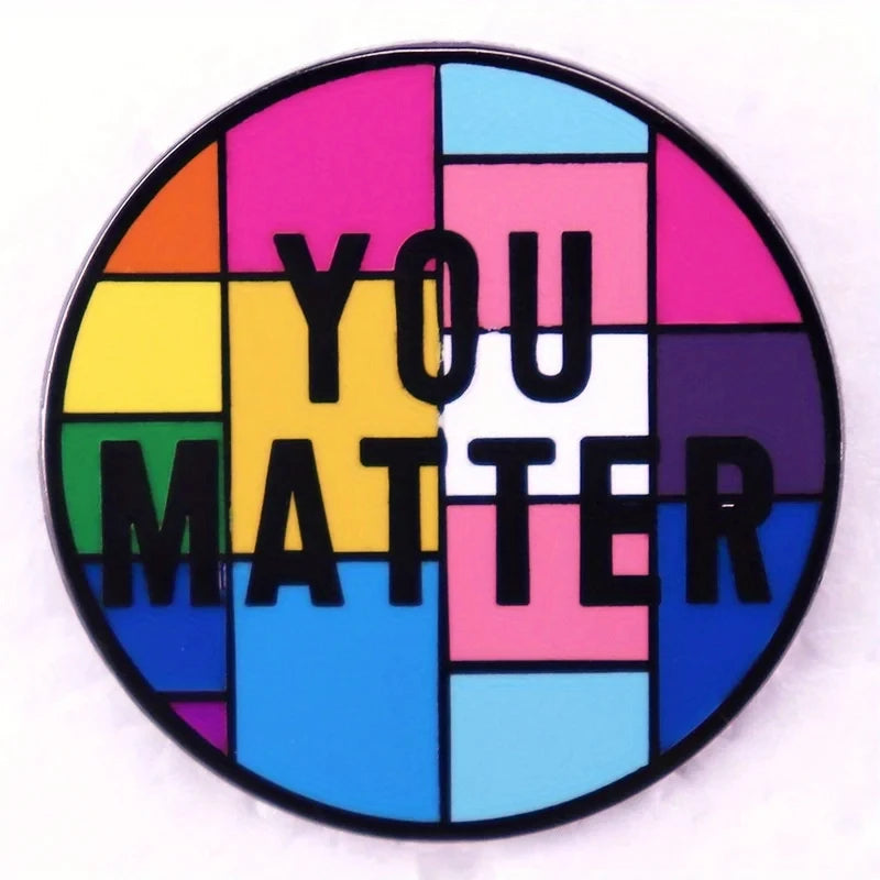 Rainbow LGBT Encourage Letters Metal Enamel Badge Gay Lesbian Asexual Transgender Adaptive Lapel Pin Jewelry Gifts Accessories Quick Pick Grocers