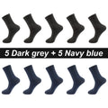 10Pairs/Lot Men Combed Cotton Socks Black Casual Business Breathable High Quality Man Sock New For Male Plus Size EU38-48 Quick Pick Grocers