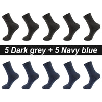 10Pairs/Lot Men Combed Cotton Socks Black Casual Business Breathable High Quality Man Sock New For Male Plus Size EU38-48 Quick Pick Grocers