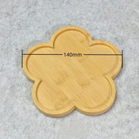Multi Bamboo Tray Wood Saucer Flower Pot Tray Cup Pad Coaster Plate Kitchen Decorative Plate Creative Coaster Coffee Cup Mat Quick Pick Grocers