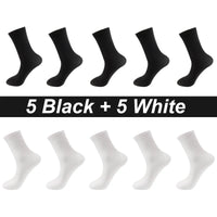 10Pairs/Lot Men Combed Cotton Socks Black Casual Business Breathable High Quality Man Sock New For Male Plus Size EU38-48 Quick Pick Grocers