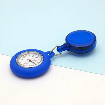 1PC New Retractable Nurse Watch Clip-on Fob Watch Doctor Medical Hanging Brooch Pin Quartz Clock Doctor Nurse Gifts Quick Pick Grocers