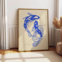 Japanese Red Koi Fish Canvas Prints Poster Modern Minimalism Aesthetic Art Prints Bedroom Kitchen Home Decor Art Poster Gifts Quick Pick Grocers