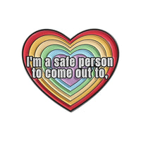 LGBTQ Pride Collect You Are Safe With Me Enamel Pins Rainbow Spaceship UFO Shield Cat Brooches Lapel Badges Jewelry Lover Gifts Quick Pick Grocers