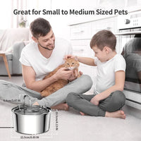 Stainless Steel Pet Water Feeder Cat Automatic Water Fountain USB Electric Mute for Cat Dog Filter Fountain Smart Drinking Bowl Econic Blanks