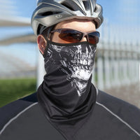 Skull Print Quick-drying Bandana Summer Scarf Breathable Half Face Cover Reusable Neck Gaiter Mask Sport Cycling Hiking Fishing Quick Pick Grocers